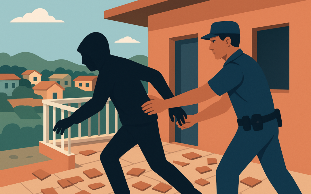 Aanhouding van verdachte voor diefstal van tegels in Moengo