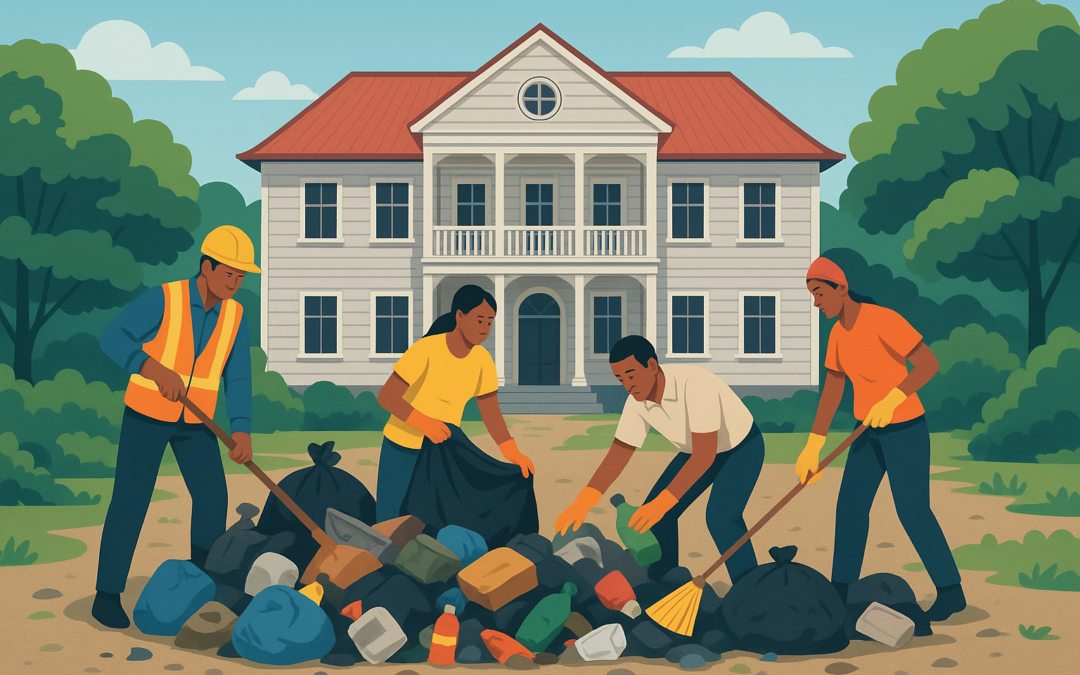 Problemen met illegale vuilstort bij Ston Oso in Paramaribo