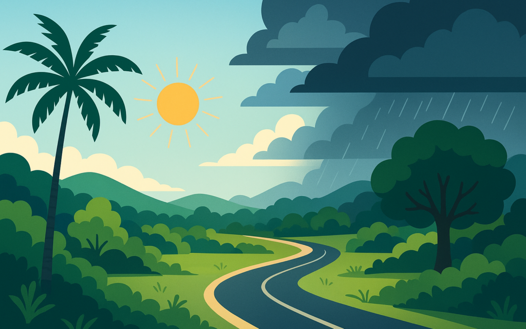 Wisselvallig weer met kansen op buien in Suriname